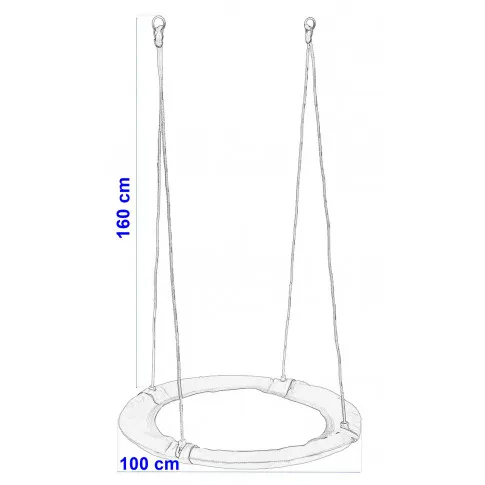 Wymiary okrągłej dziecięcej huśtawki Asepi
