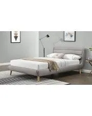 Jasnoszare łóżko na nóżkach - Dalmar 140x200 w sklepie Edinos.pl