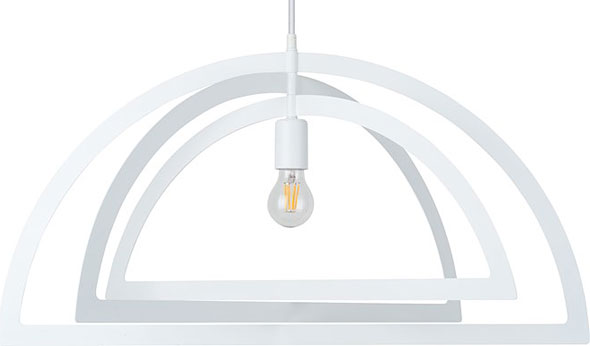 Metalowa biała lampa wisząca w stylu industrialnym A70-Peza