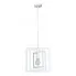 Biała geometryczna lampa wisząca industrialna A76-Peza