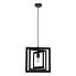 Czarna lampa wisząca z geometrycznym kloszem A77-Peza
