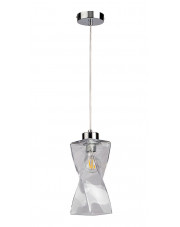Lampa wisząca ze szklanym kloszem transparentna - A79-Keva w sklepie Edinos.pl