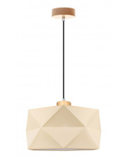 Kremowa lampa wisząca z abażurem 3D - A88-Vexa w sklepie Edinos.pl