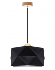 Czarna lampa wisząca z geometrycznym abażurem - A88-Vexa w sklepie Edinos.pl