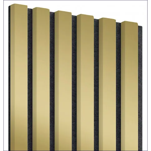 Panel ścienny z 6 lamelami w kolorze złoty połysk Mavel