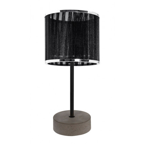Klasyczna lampka stołowa z czarnym materiałowym abażurem A93-Asmara