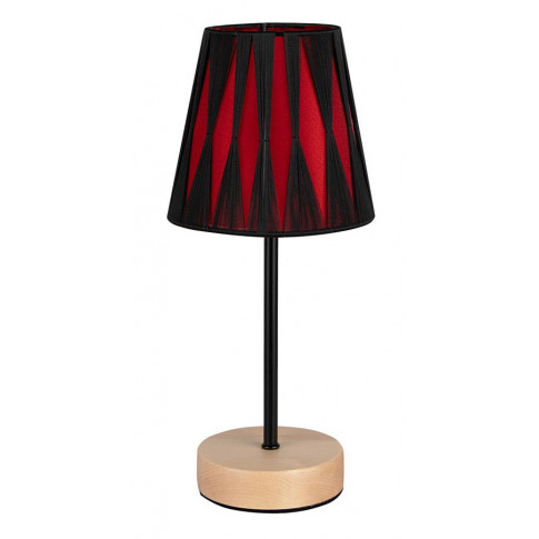 Klasyczna lampa stołowa czarno-czerwona A95-Uresa