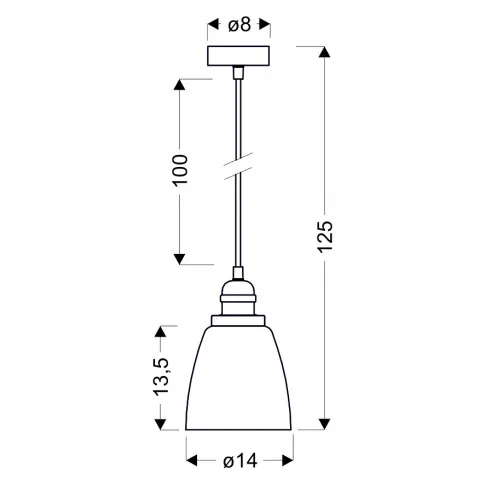 Szczegółowe zdjęcie nr 6 produktu Aknala LAMPA WISZĄCA 1X40W E27 CHROMOWY