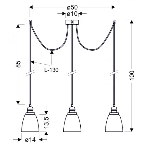 Szczegółowe zdjęcie nr 4 produktu Aknala LAMPA WISZĄCA 4X40W E27 CHROMOWY