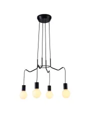 Czarna wisząca lampa loftowa - K147-Unito w sklepie Edinos.pl