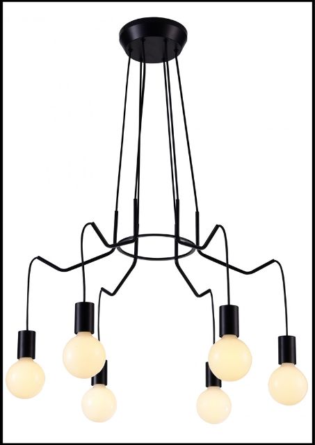 Duża czarna lampa wisząca - K149-Expan