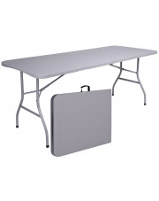 Szary prostokątny stół składany w walizkę 180 cm - Takira 3X w sklepie Edinos.pl