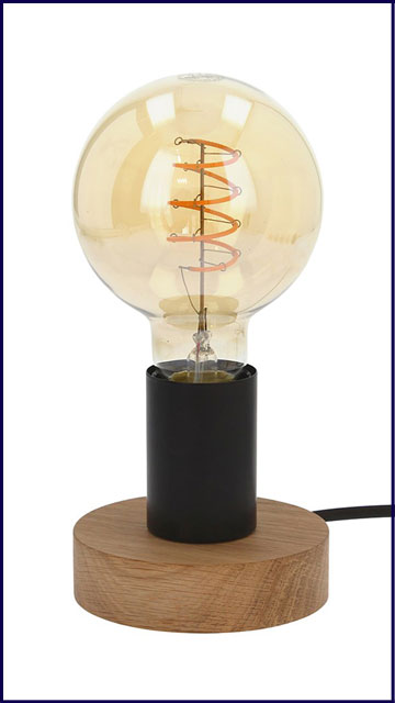 Drewniana lampka stołowa bez klosza w stylu loft A105-Viniera