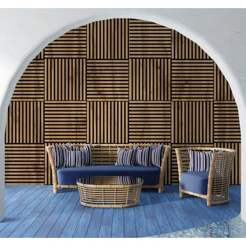 Aranżacja z lamelami dąb wotan Luksor