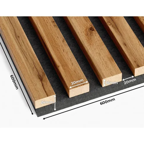 Wymiary panela z lamelami dąb wotan Luksor