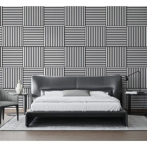 Aranżacja z lamelami bialy mat Luksor