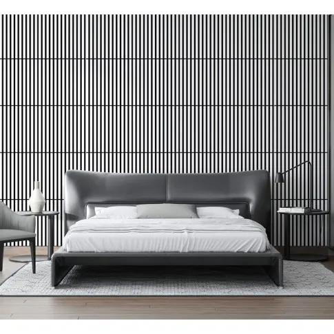 Aranżacja z lamelami ściennymi bialy mat Luksor