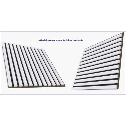 Lamele na filcu 3D biały mat Luksor