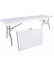 Biały prostokątny stół składany w walizkę - Grifo