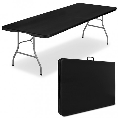 Czarny prostokątny stół cateringowy Grifo