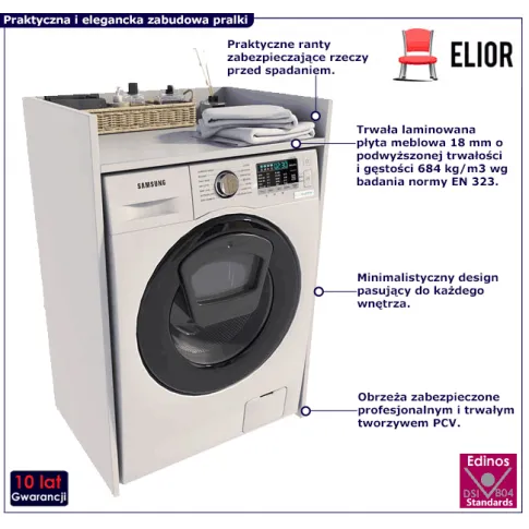 Nowoczesna szafka z blatem na pralkę Avela