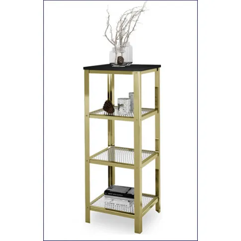 Regał do salonu Olik 4X złoty czarny