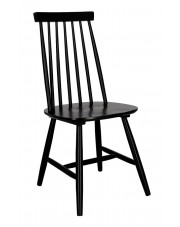 Czarne drewniane krzesło patyczak - Nebiro w sklepie Edinos.pl