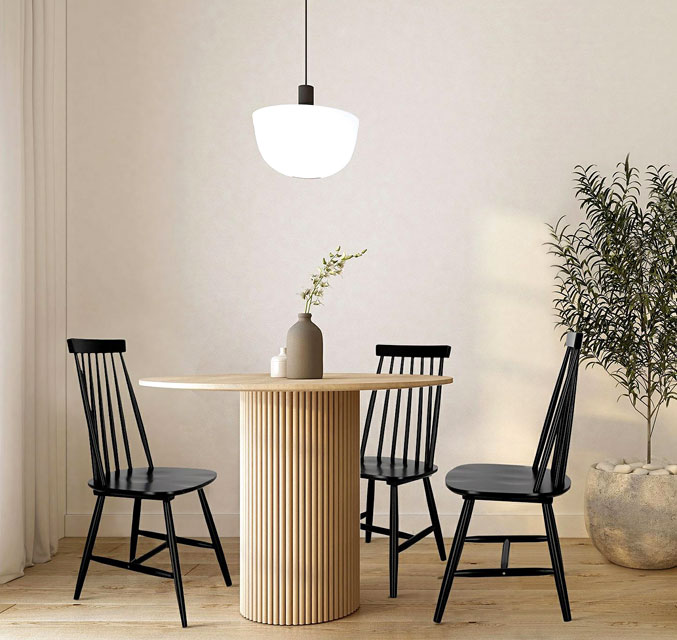 Skandynawskie czarne krzesło patyczak Vefrox