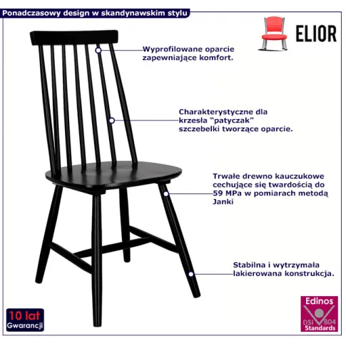 Skandynawskie krzesło patyczak Nebiro