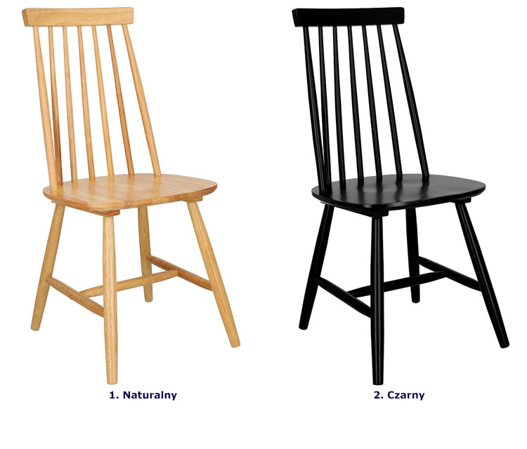Drewniane krzesło patyczak do jadalni Vefrox