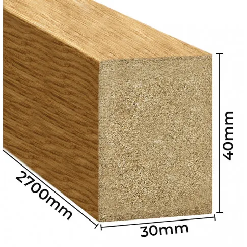 Wymiary listewki lamelowej fornir dębowy Sahar