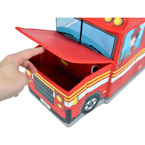 wóz strażacki pudełko na zabawki dla chłopca dzieci pesti 4x