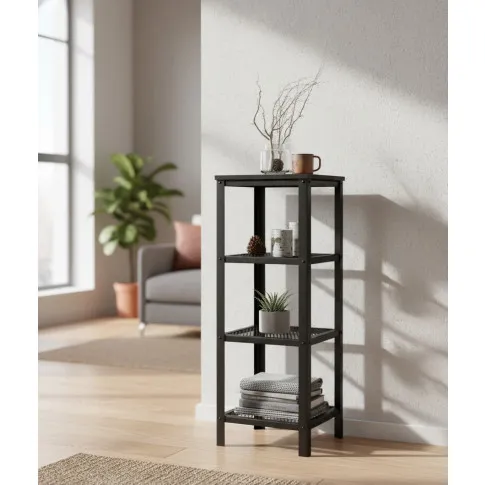 Czarny metalowy regał do salonu   Nessebax 3X