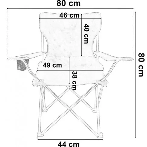 Wymiary krzesła składanego Ozen