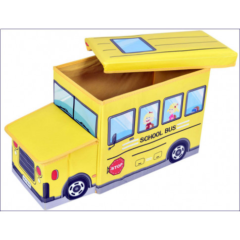 żółty pojemnik na zabawki autobus pesti 4x