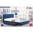 Fotografia Niebieskie łóżko tapicerowane - Laos 160x200 z kategorii Łóżka tapicerowane