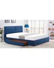 Niebieskie łóżko tapicerowane - Laos 160x200 w sklepie Edinos.pl