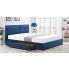 Zdjęcie produktu Niebieskie łóżko tapicerowane - Laos 160x200.