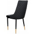 czarne aksamitne metalowe krzesło tapicerowane glamour mosi