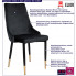 Infografika czarnego welurowego krzesła glamour Mosi