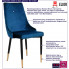 Infografika granatowego welurowego krzesła glamour Mosi