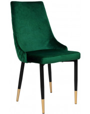 Zielone krzesło glamour z pikowanym tyłem - Mosi w sklepie Edinos.pl