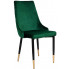 Zielone krzesło glamour z pikowanym tyłem - Mosi