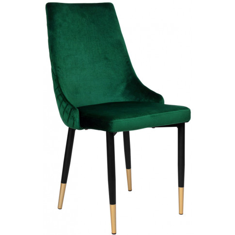 zielone aksamitne krzesło jadalni kuchni salonu w stylu glamour mosi