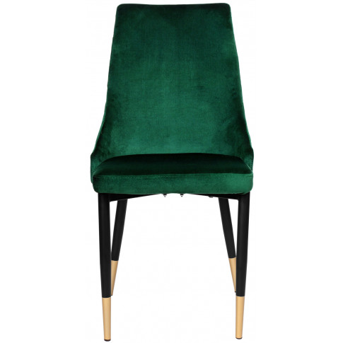 zielone tapicerowane krzesło do jadalni w stylu glamour mosi
