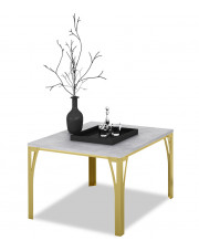 Stolik kawowy w stylu glamur złoty + beton - Horix 3X w sklepie Edinos.pl