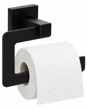Czarny metalowy uchwyt na papier do łazienki - Lofios 3X w sklepie Edinos.pl
