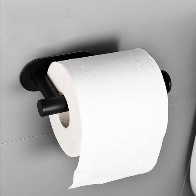 Czarny metalowy uchwyt papier toaletowy Katris 4X