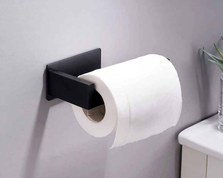 Czarny metalowy uchwyt industrialny na papier Yanno 4X