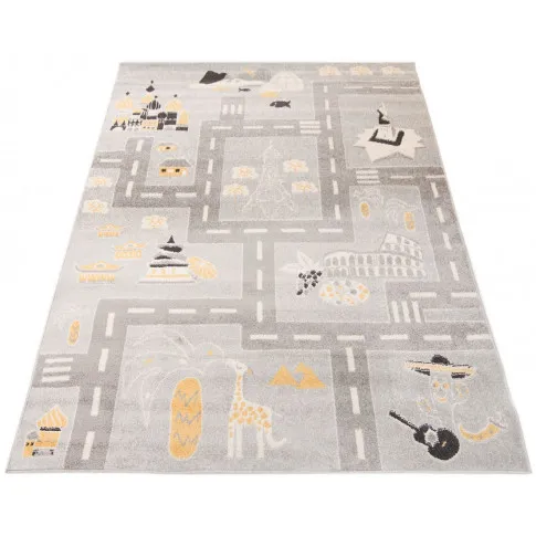 wymiary szarego dziecięcego dywanu ulice emolos 3x